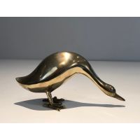 Vintage brass goose, 1970