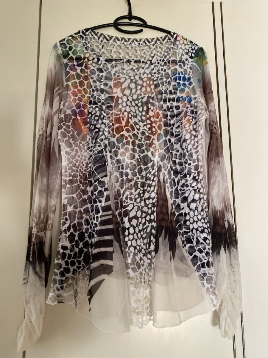 Tuniken: Tunique multicolore avec volant imprimé - taille 38/M – Gebraucht aus Genève von swissjojo 3