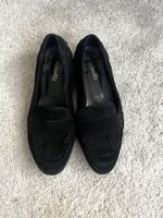 Minelli Suede Loafers Schwarz, Gr. 37