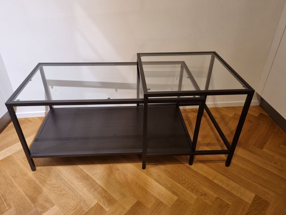 Nesting Tables Vittsjö - Black-Brown/Glass (Ikea) | Kaufen auf Ricardo
