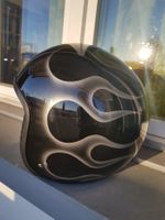Davida Jet Black Silver Flames - DAVIDA