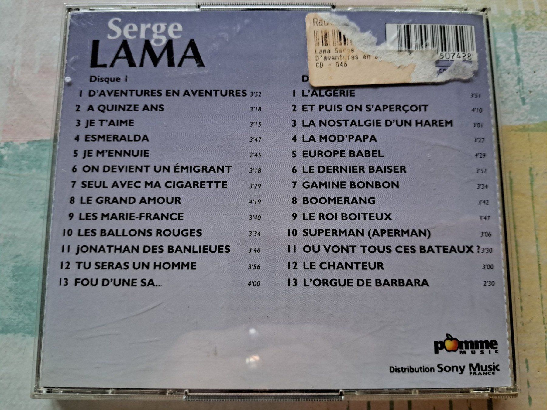 CD: Cd Serge Lama - D'aventures en aventures  – Usato da Pully venduto da bro_n52j 1