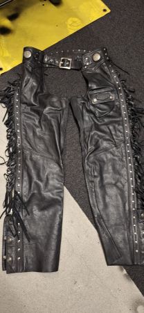 Harley-Davidson Chaps Leder Schwarz Grösse L Gut