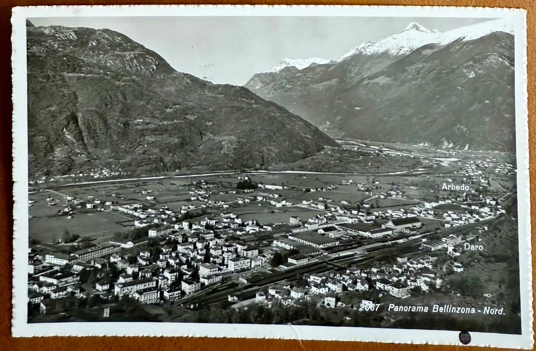 Ansichtskarten: Bellinzona - Panorama Nord 1946 – Gebraucht aus Lutry von Ediego