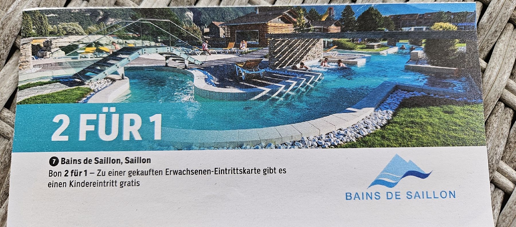 Buoni: Bains de Saillon - 2 für 1 Bon – Nuovo e nell'imballaggio originale da Wattwil venduto da Belinda98