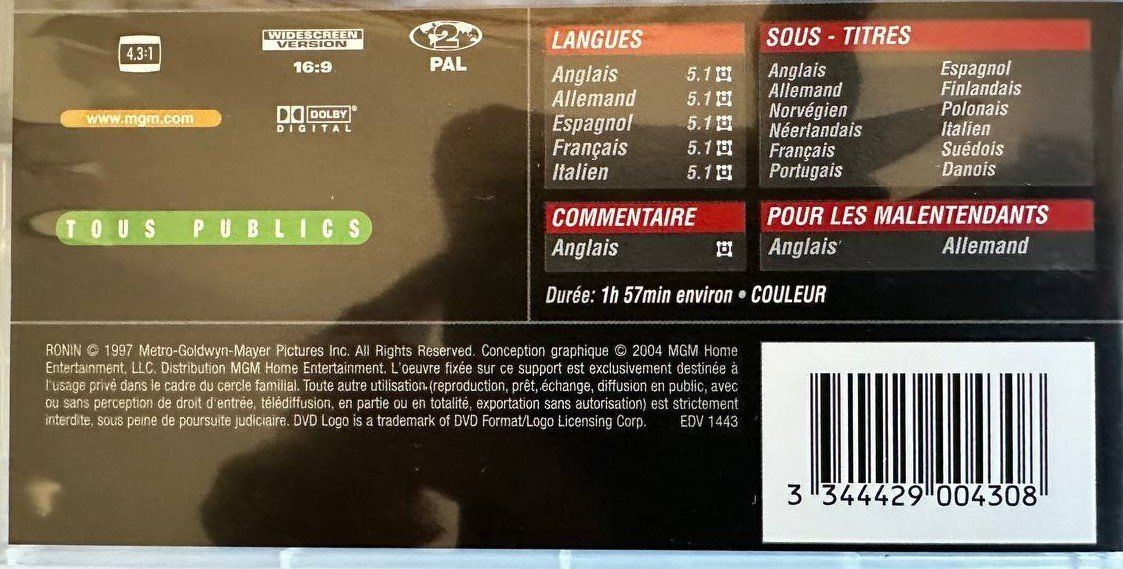 Tutti i DVDs: Ronin DVD, Action mit Robert De Niro – Usato da Beringen venduto da Mantafisch1 2