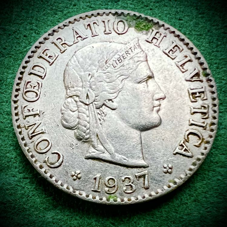 5 RAPPEN 1937 (Gebraucht) in Andwil SG für CHF 0.25 – mit Lieferung auf ...