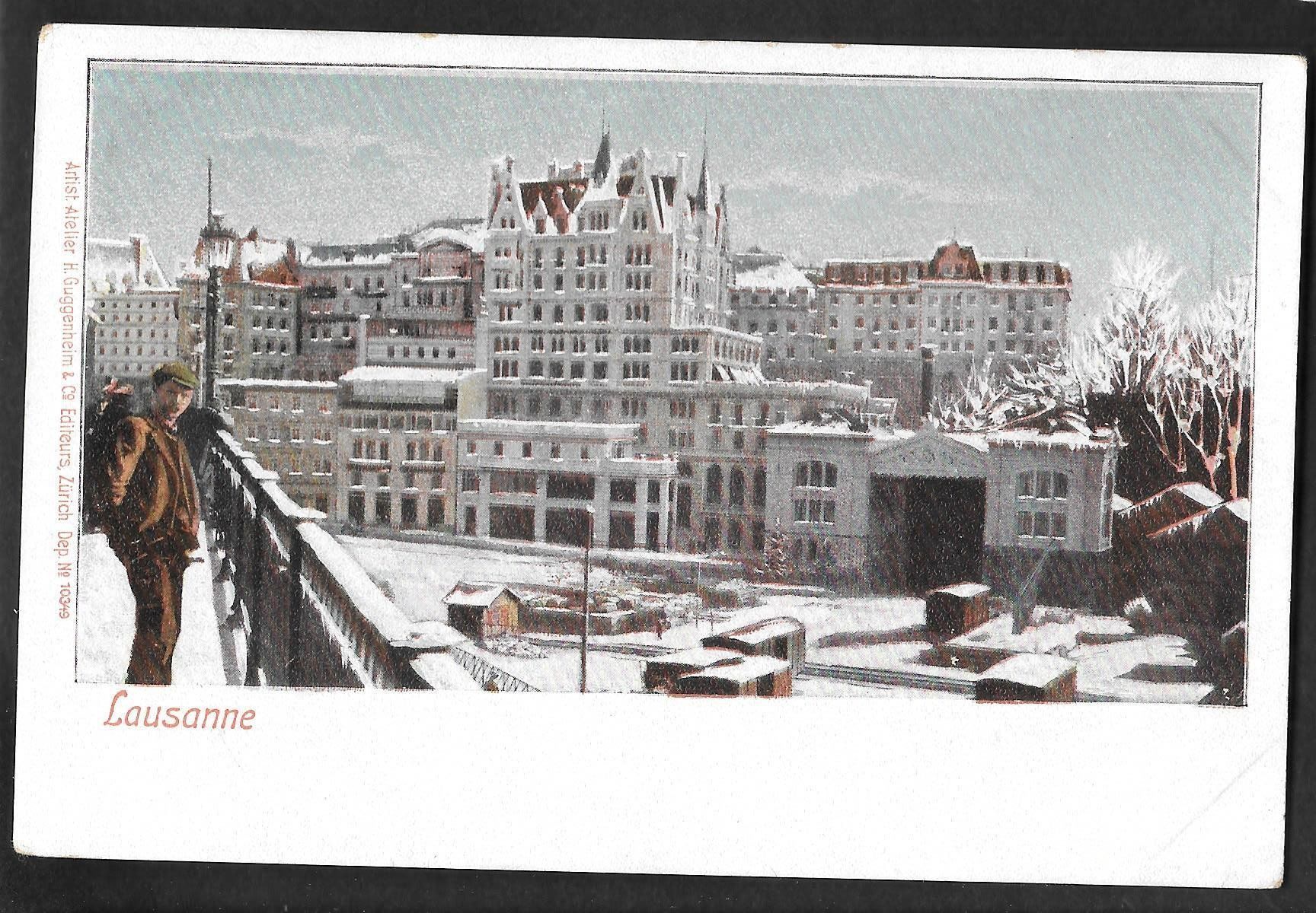 Cartoline postali: Lausanne Teilansicht im Winter – Usato da Olten venduto da clotaldi