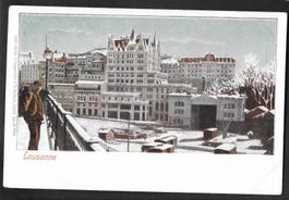 Lausanne Teilansicht im Winter