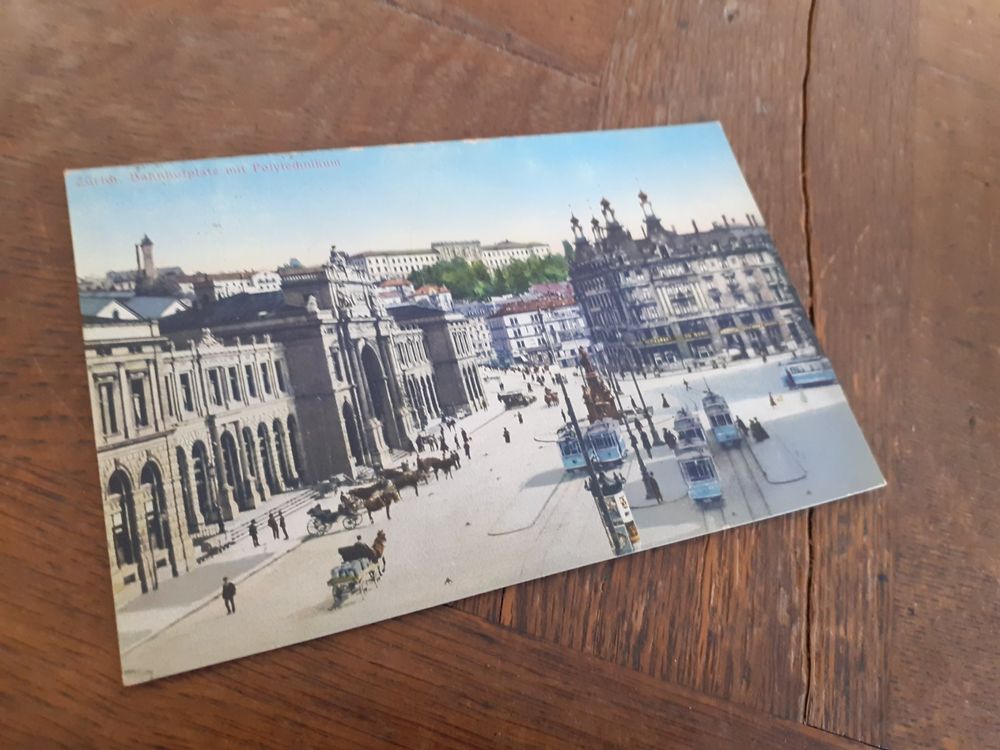 ZUERICH - BAHNHOF PLATZ - POLYTECHNIKUM - TRAM - 1912 | Kaufen Auf Ricardo