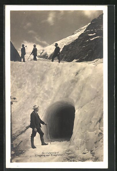 Ansichtskarten: AK Grindelwald, Eingang zur Eisgrotte – Gebraucht aus Berlin von bartko-reher