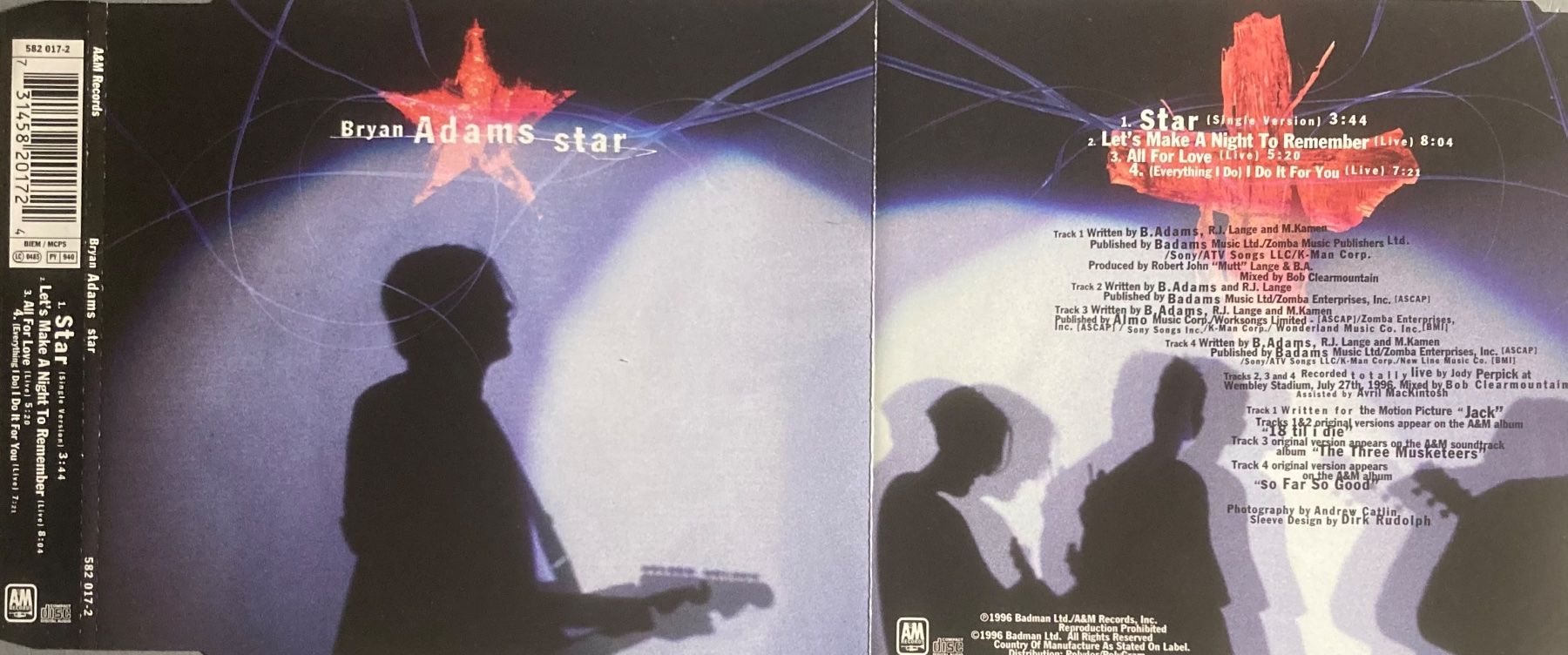 CDs: BRYAN ADAMS - STAR – Gebraucht aus Poliez-Pittet von Newtown-Records 1
