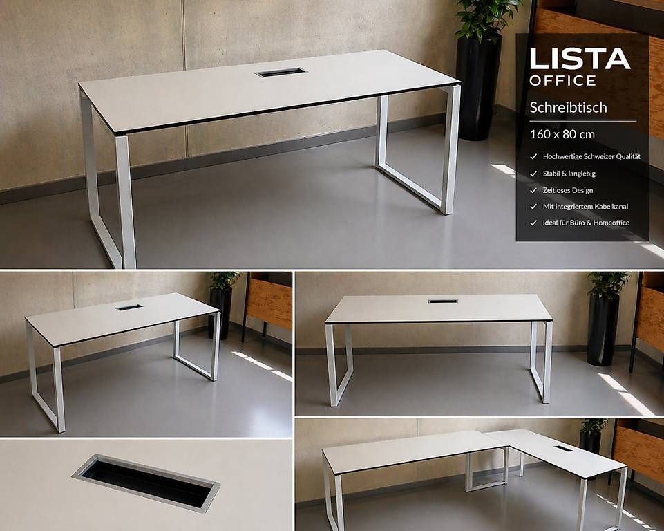 Scrivanie: LISTA Office Schreibtisch 160x80 cm – Usato da Oftringen venduto da rex_5dgy
