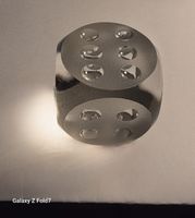 Glaskugel Würfel mit Tropfenoptik ca. 4 cm transparent neu
