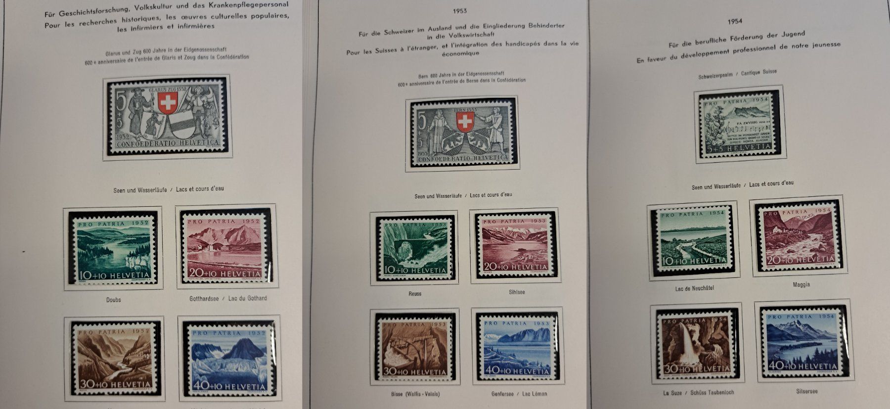 Tutti i francobolli: Pro Patria Briefmarken Lot ab 1938, postfrisch – Usato da Münchwilen AG venduto da Nesar 4