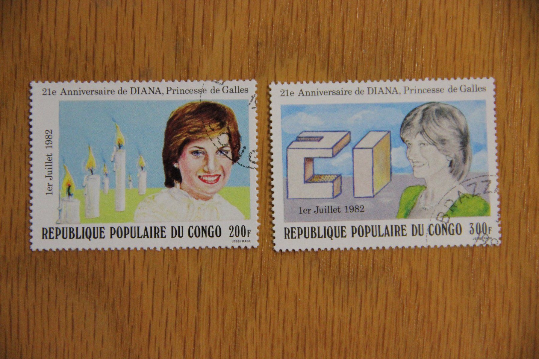 Tutti i francobolli: Kongo 1982 - Diana Birthday – Usato da Jona venduto da Southafrica07