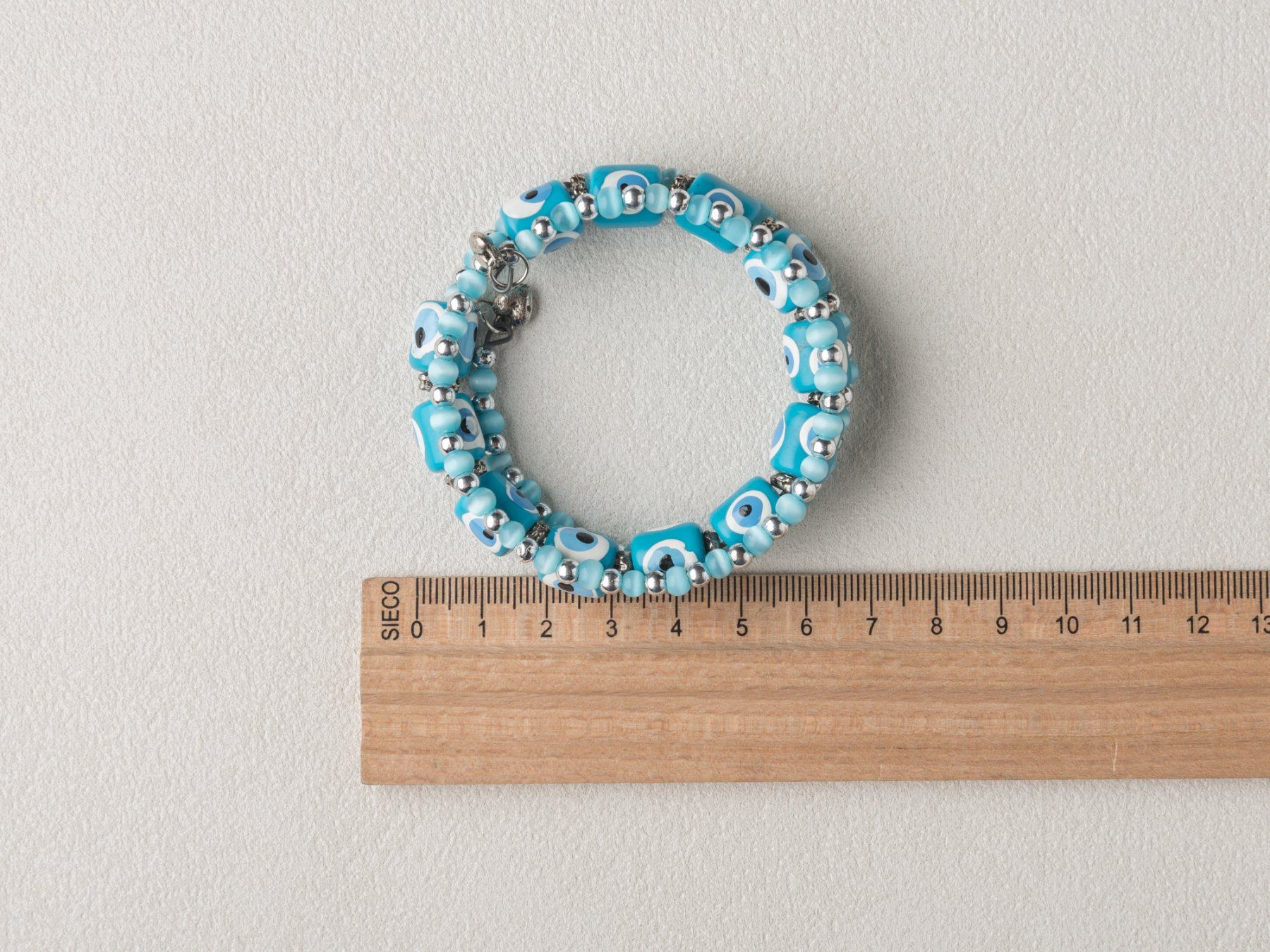 Bracciali & Braccialetti: Armreif Nazar Evil Eye, blau & Silberfarben – Usato da Ziefen venduto da sin_2chk 5