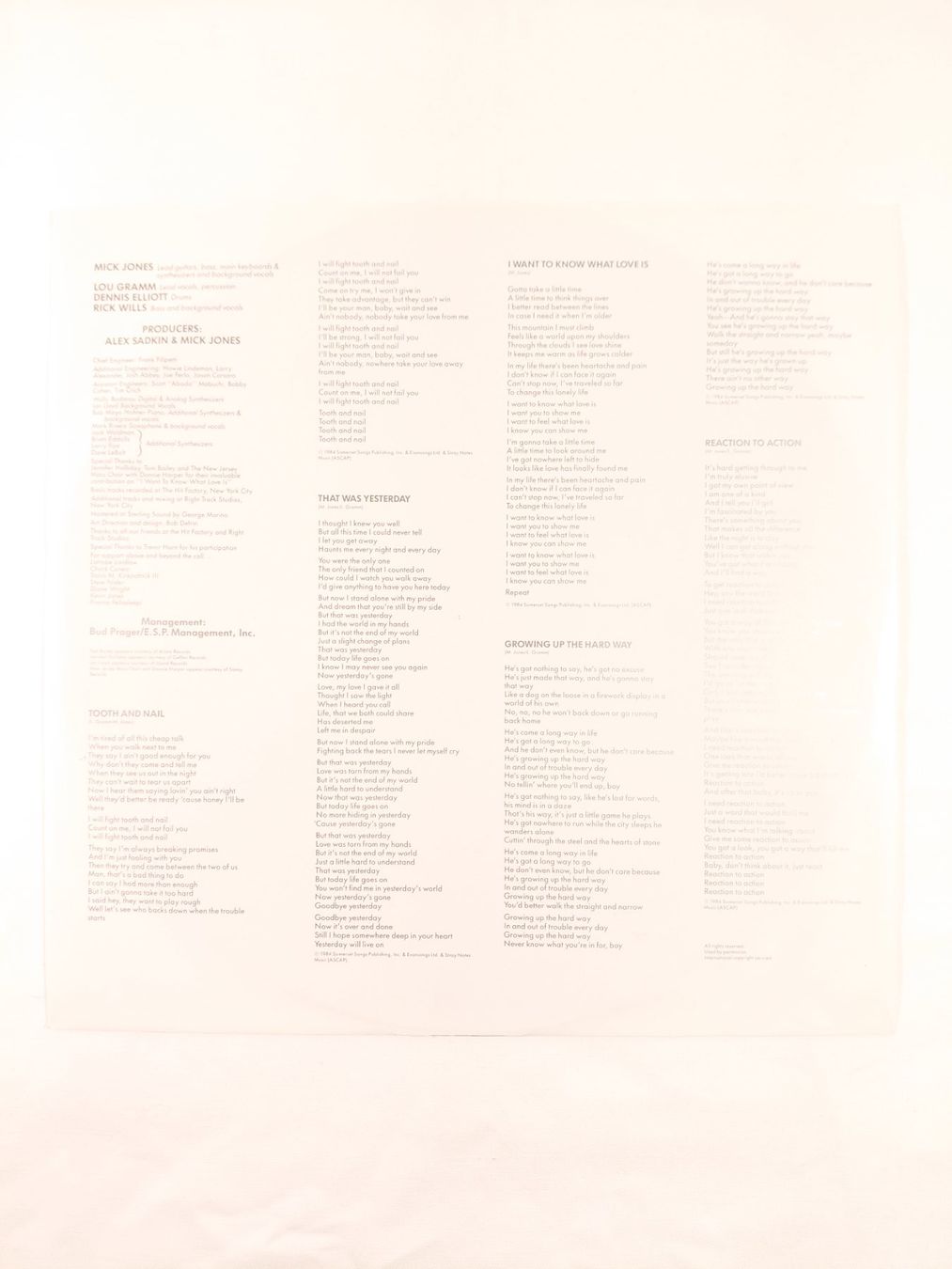 Schallplatten: Foreigner ‎– Agent Provocateur – Gebraucht aus Winterthur von SilverFR 4