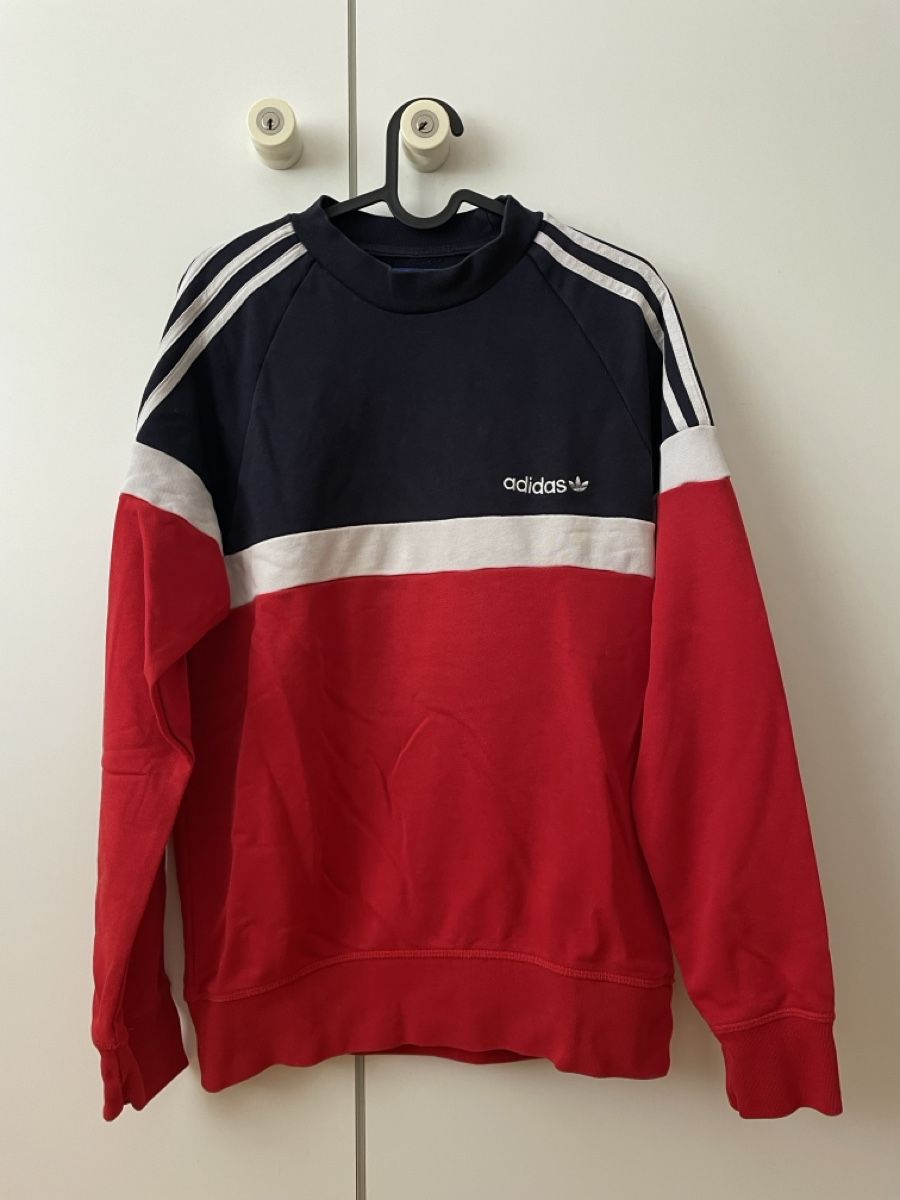 Adidas Maglioni & Felpe: Vintage Adidas Pullover rot/dunkelblau XS – Usato da Obernau venduto da offbloom