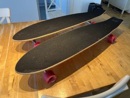 2 Longboards mit roten Rollen guter Zustand