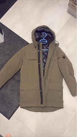 Herren Winterjacke khaki mit Kapuze neuwertig
