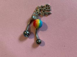 Bauchnabel piercing REGENBOGEN!
