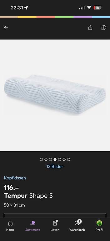 Coussins: Tempur Shape S – D'occasion à Zürich par Ottikarotti
