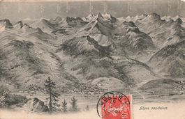 Waadtländer Alpen (VD) – Panorama mit Aigle und Leysin