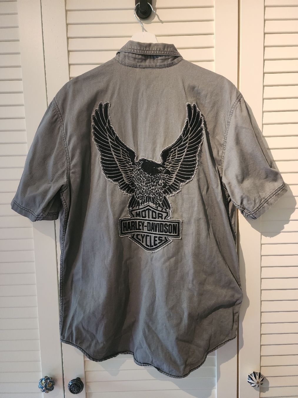 Harley-Davidson Camicie: Harley Davidson Kurzarmhemd Grau Gr. M Top Zustand – Usato da Berneck venduto da erato6 2