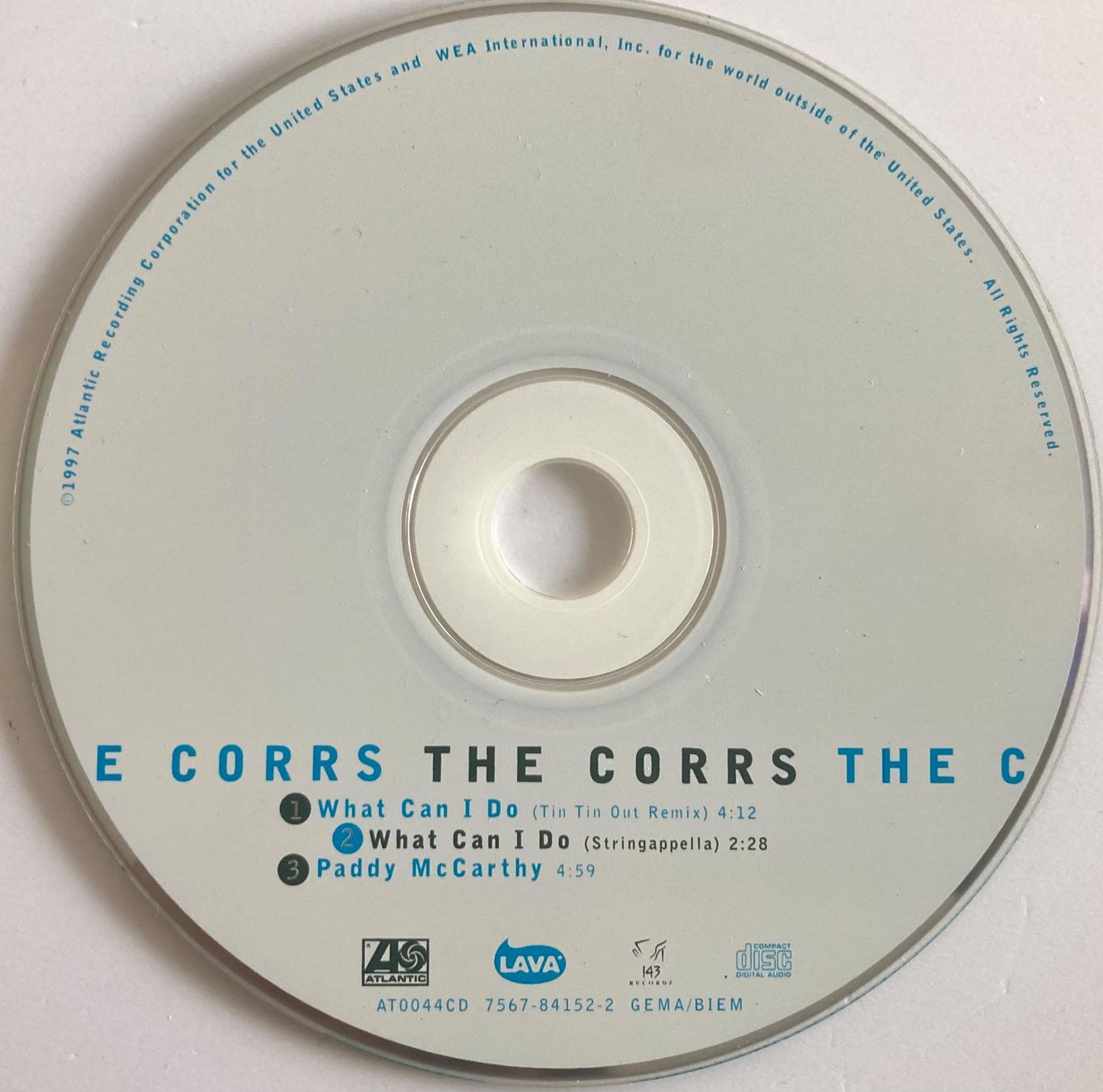CD: THE CORRS - WHAT CAN I DO – Usato da Poliez-Pittet venduto da Newtown-Records 1