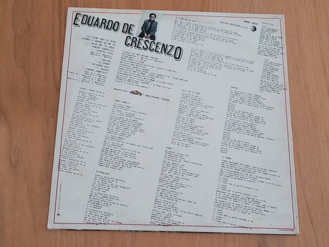 Schallplatten: LP   Eduardo De Crescenzo – Gebraucht aus Martigny von MZ-67 1