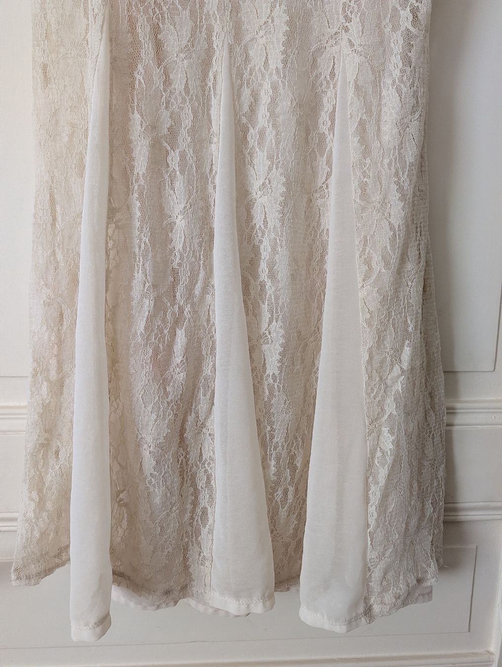 Vestiti: romantisches Boho Sommerkleid Spitze Eierschalen/ Creme Gr.M – Usato da Zürich venduto da Hibiskus3 4