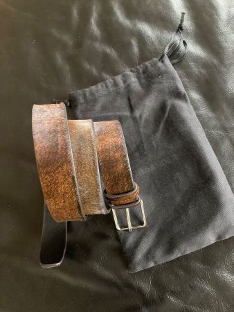 WUNDERBARER JIL SANDER PONY GÜRTEL, GR. 90, DUNKELBRAUN, NEU