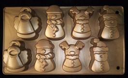 Weihnachts-Backform Engel Schneemann Rentier Xmas Backen