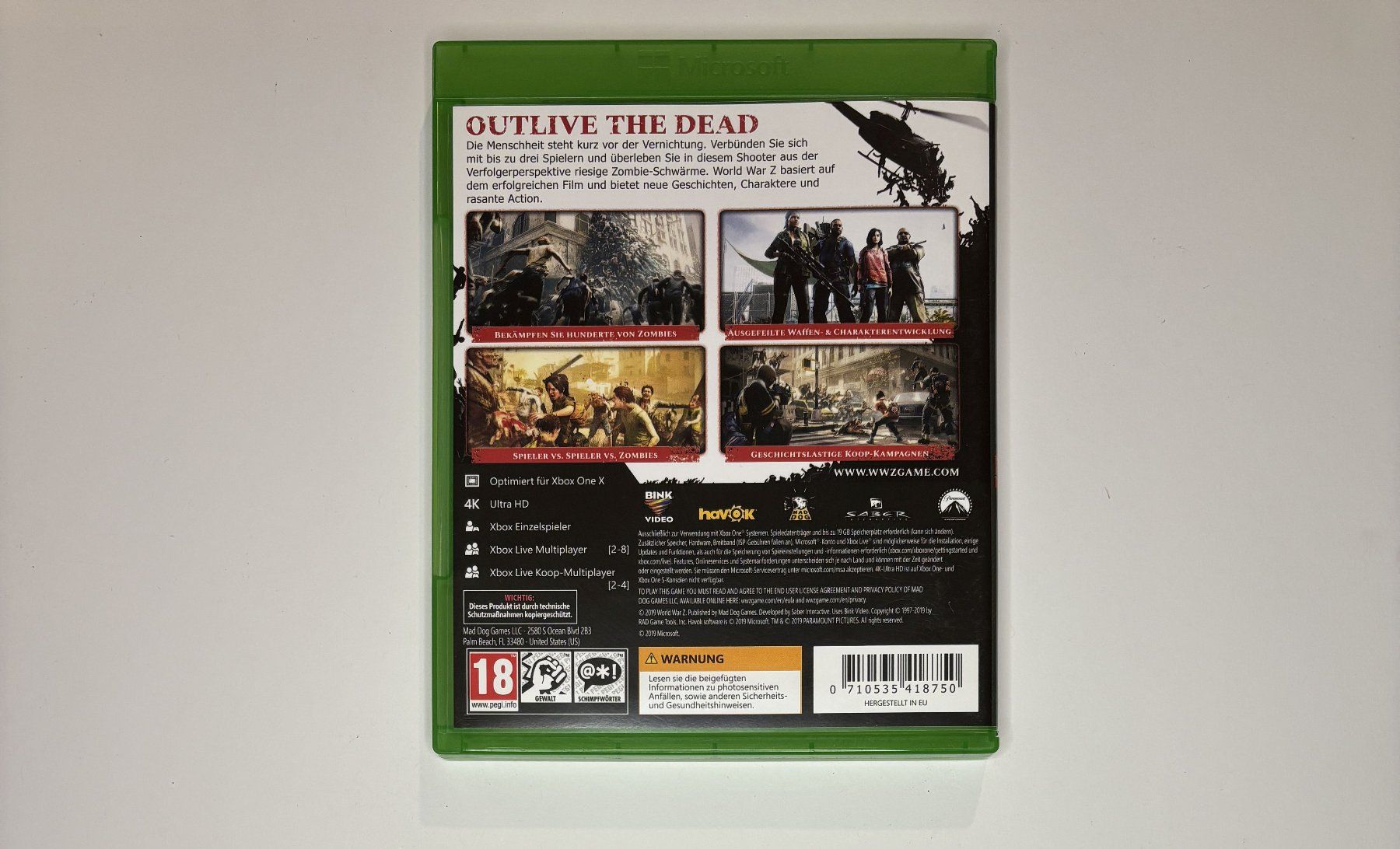 Giochi: XBOX One - World War Z – Usato da Allschwil venduto da Bullach 2