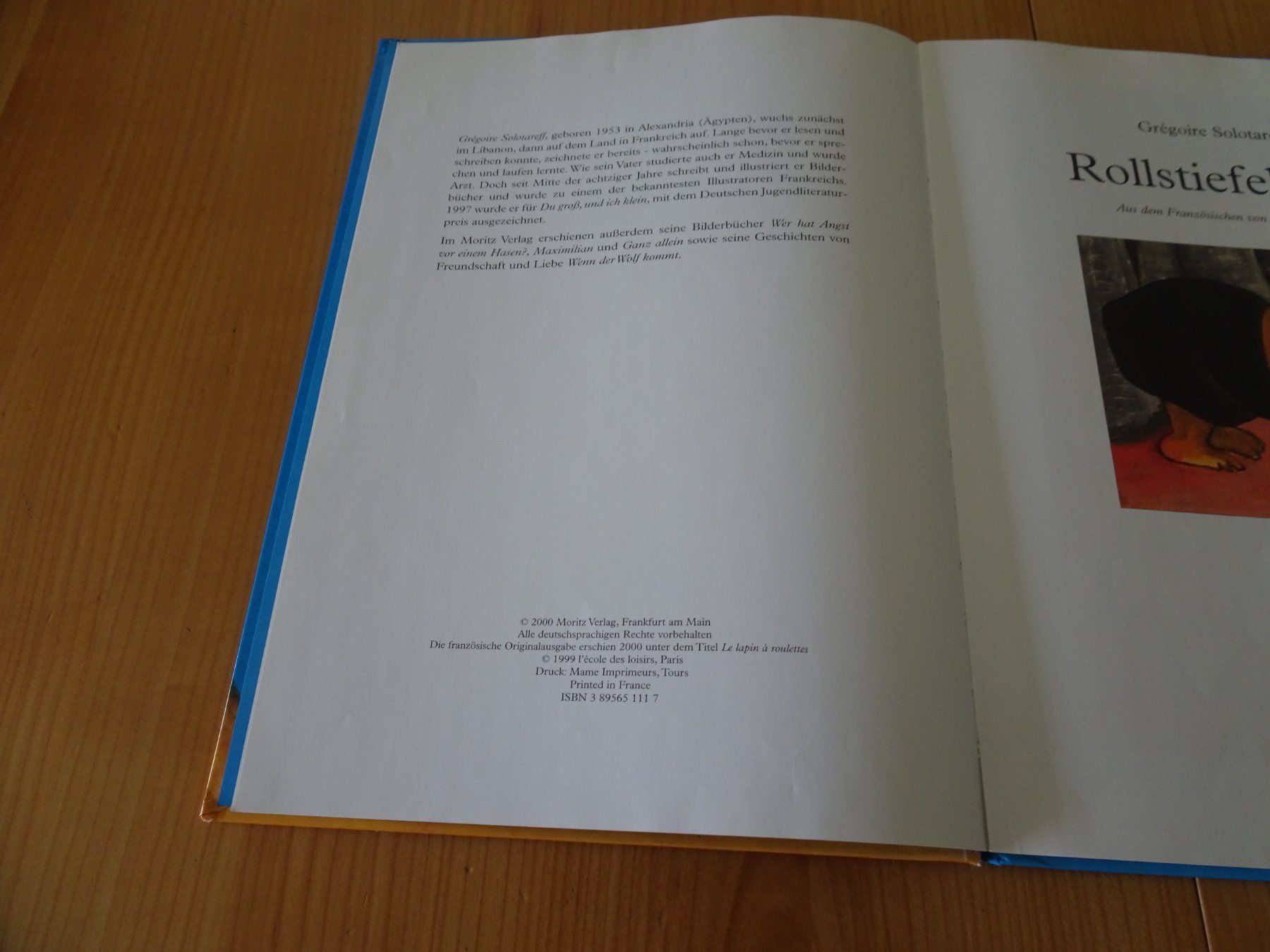 Bücher: Bilderbuch  Rollstiefelchen von Gregoire Solotareff- MA – Gebraucht aus Zürich von Roulet 2