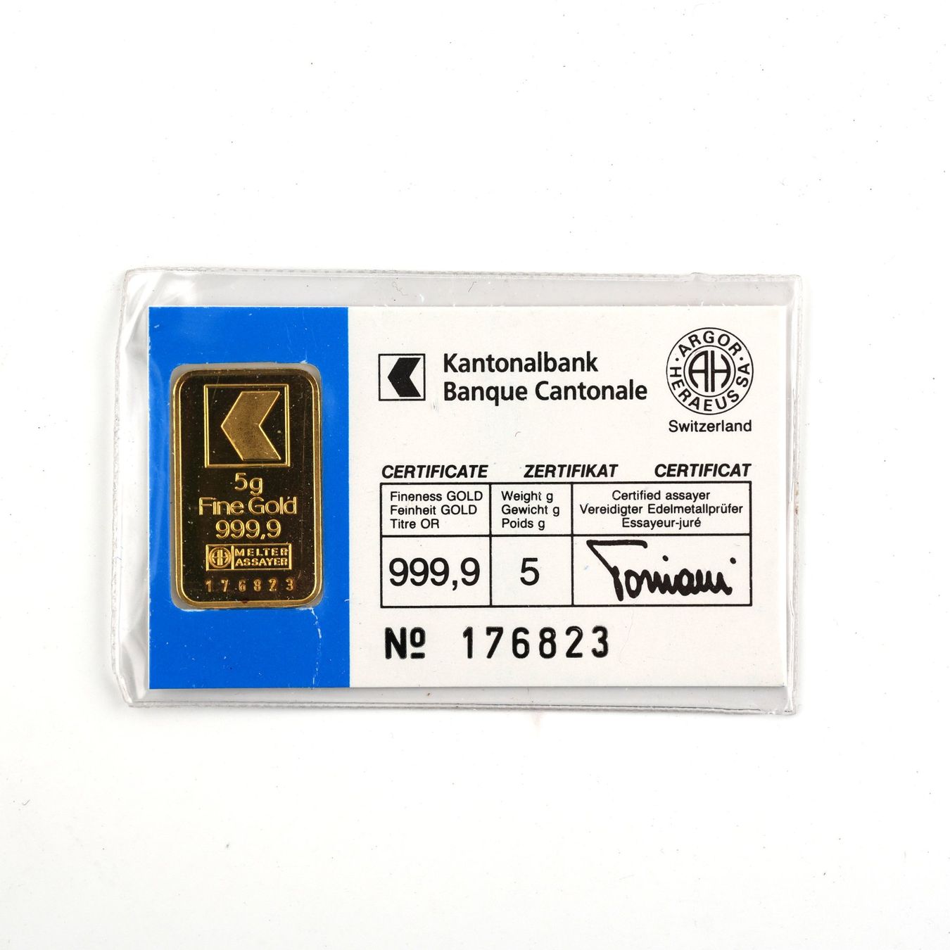 Edelmetalle: 5g Goldbarren – Gebraucht aus Basel von Edelmetallhaus.com