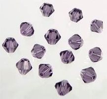 10 Perlen bicone    6mm Tanzanite