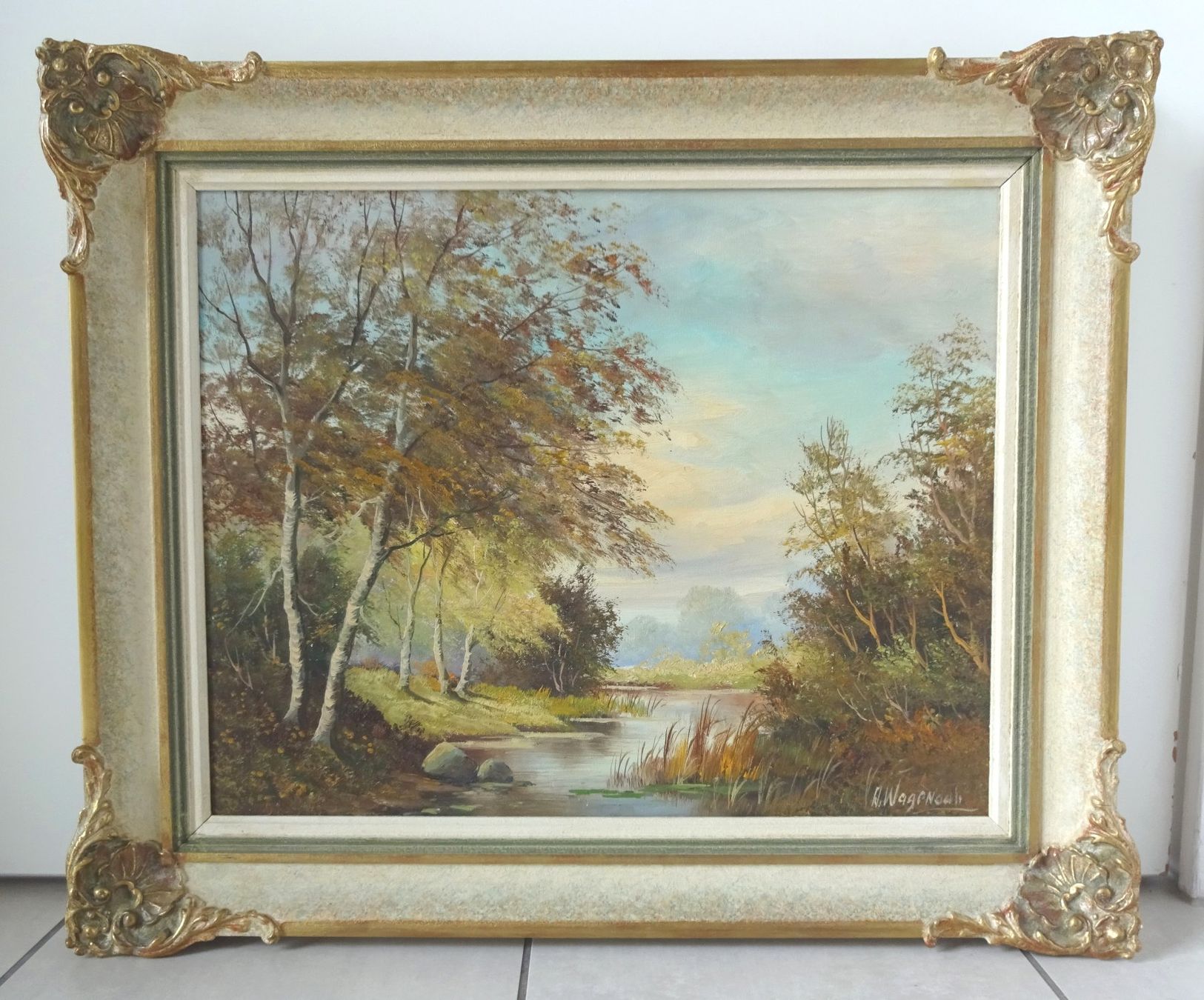 Gemälde: Anne Wagenaar, Fluss-/Herbstlandschaft – Gebraucht aus St.Gallen von Paddington11 1