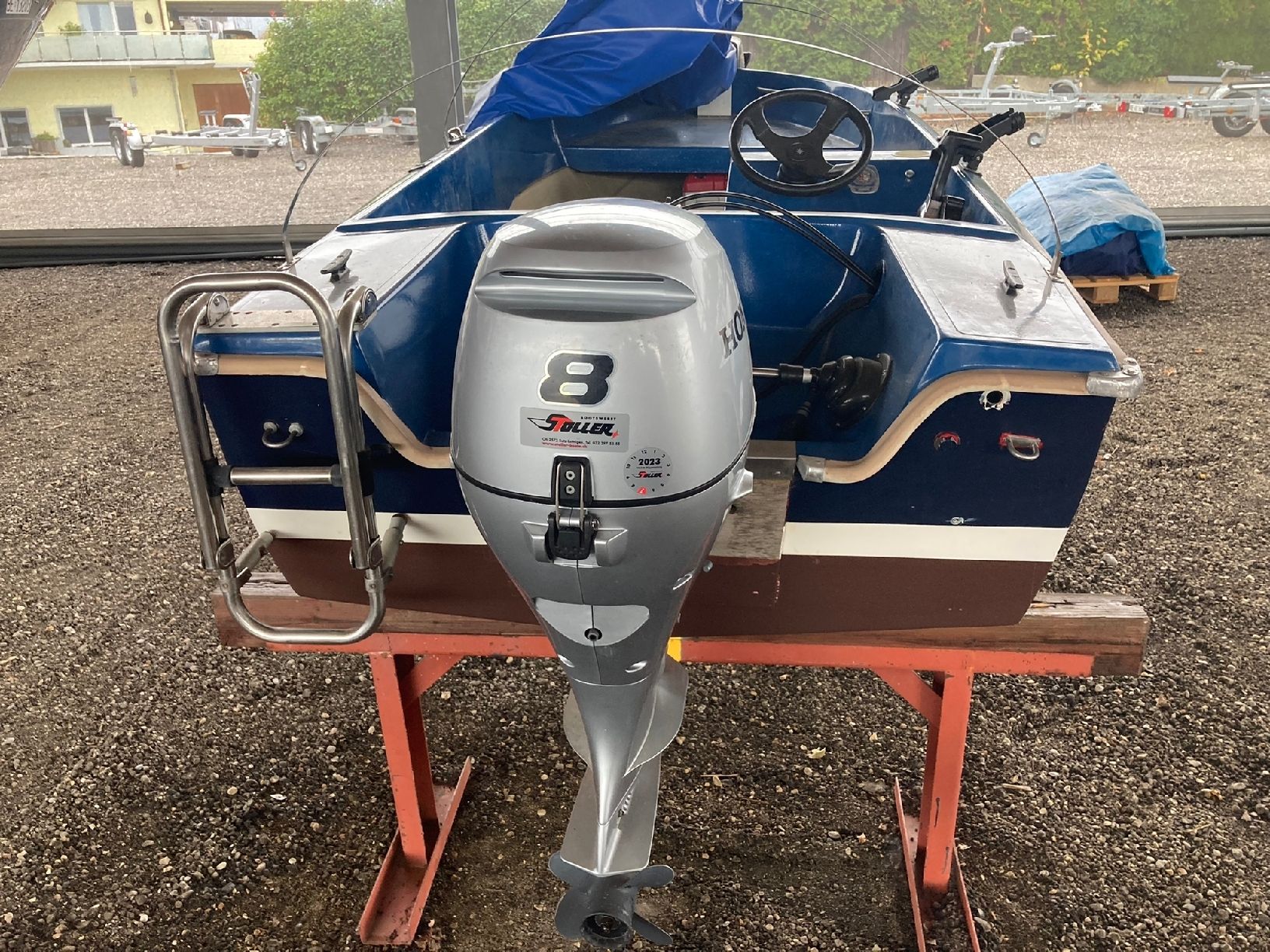 Barche: Motorboot mit Honda Aussenborder & Trailer & Bootsplatz – Usato da Münsingen venduto da Badstyle2 1