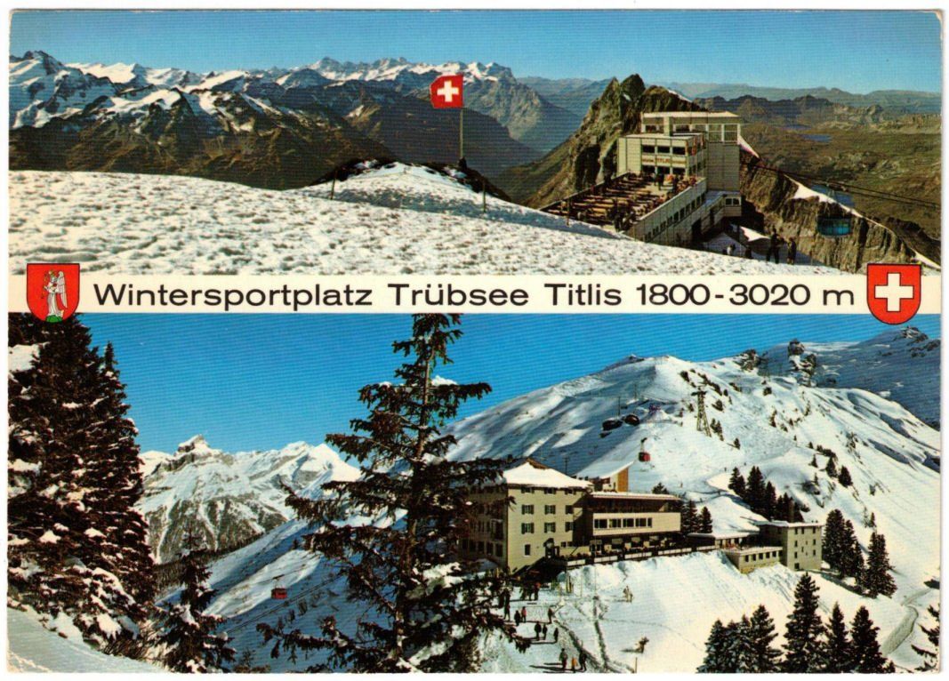 Ansichtskarten: Engelberg - 2 Bild AK Trübsee-Titlis – Gebraucht aus Binningen von Mountainrider