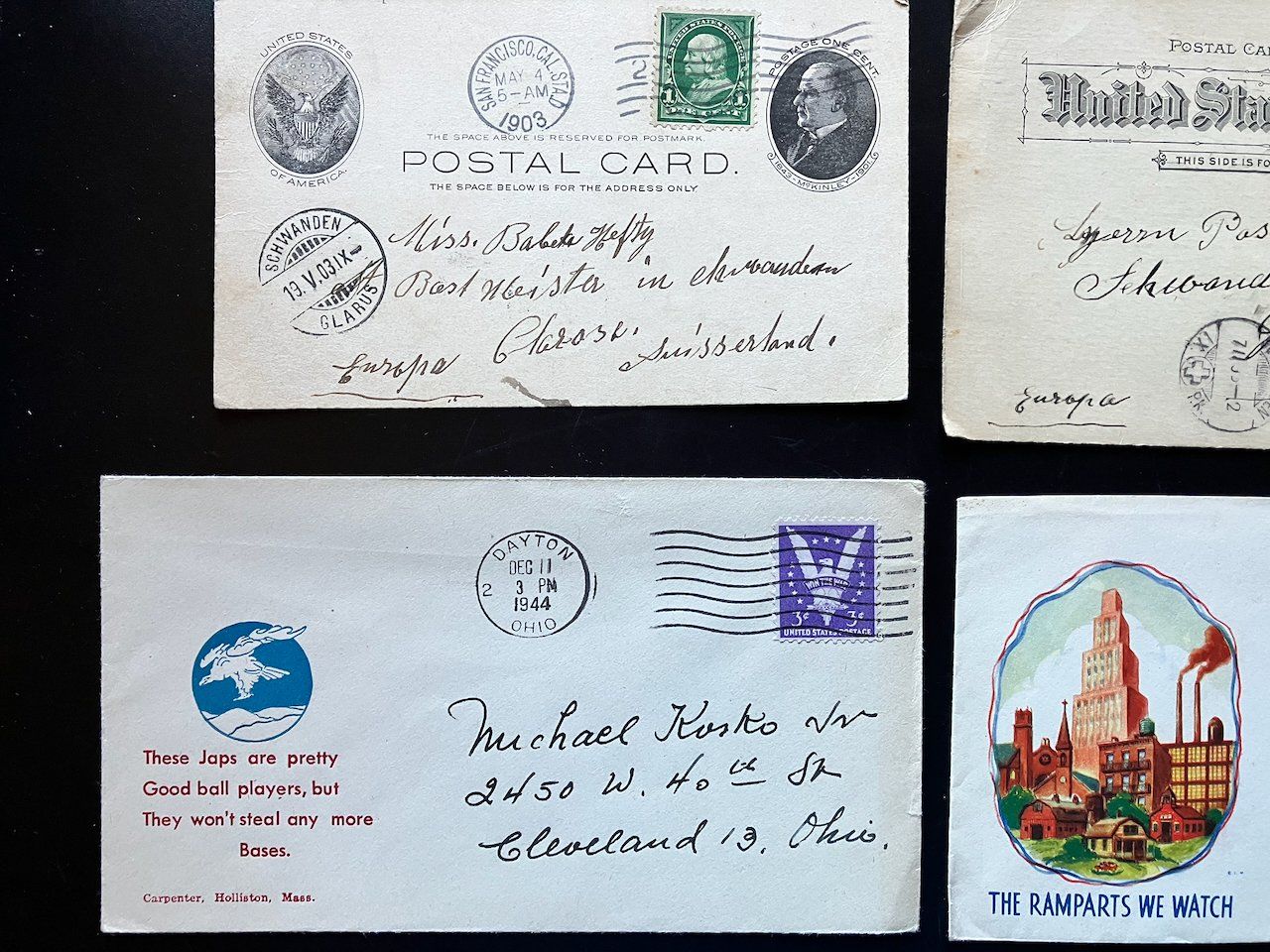 Tutti i francobolli: 6 Belege USA 1903-63 – Usato da Nesslau venduto da zueri6 1