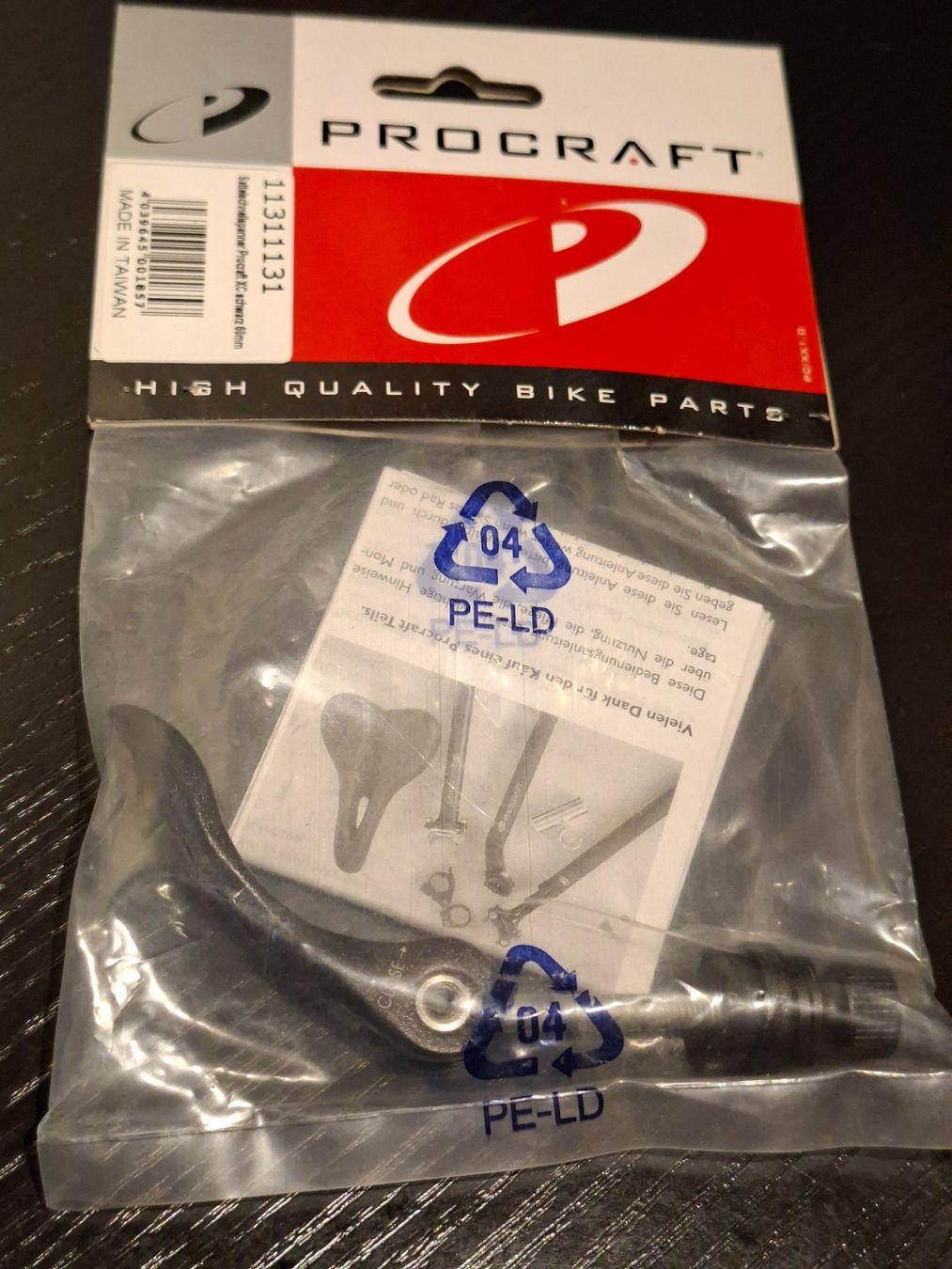 Pezzi di ricambio: Procraft Sattel-Schnellspanner 60mm – Nuovo e nell'imballaggio originale da Kriens venduto da kathrol