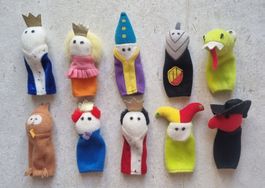 10 Fingerpuppen Märchen & Ritter für Kinder- Kasperlitheater