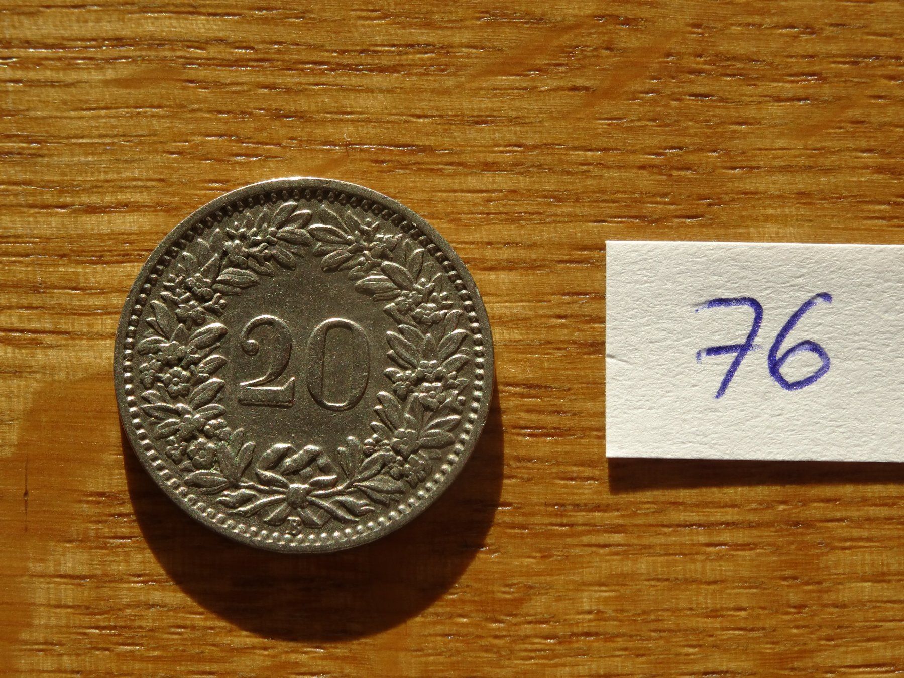 Tutti le monete: 20 Rappen 1920 sehr schön – Usato da Einsiedeln venduto da Kbasi 1