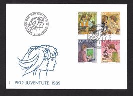 FDC Pro Juventute Serie 1989 J311 - J314 ET Bern 24.11.1989