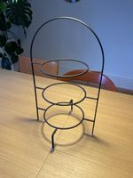 Schwarze Etagere, Metall, für 3 Teller