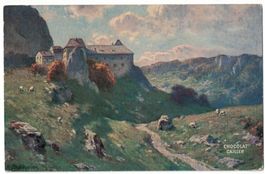 Kunst-AK, Werbekarte Chocolat Cailler, gelaufen 1923