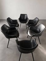 6 Schwarze Lederstühle in top Zustand