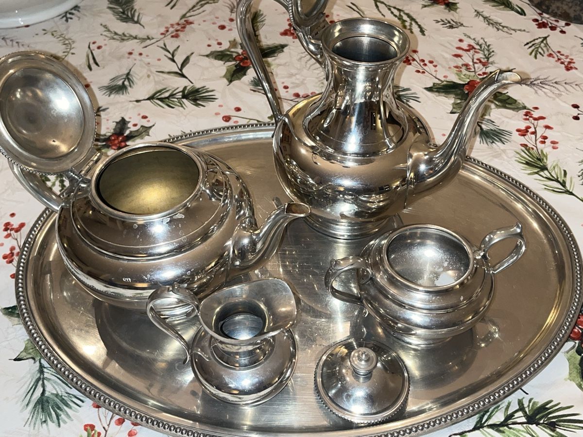 Set di piatti: James Dixon Silber Tee/Kaffee Set +Tablett, Vintage! – Usato da Rüti ZH venduto da Walti0 1